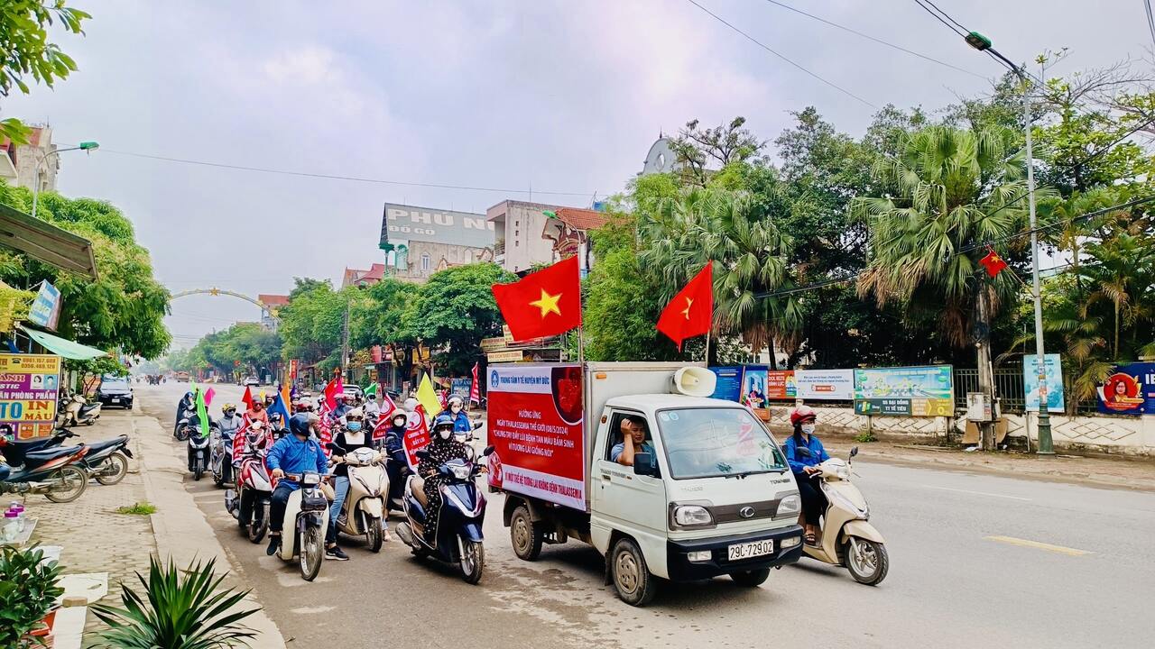 Trung tâm Y tế huyện Mỹ Đức tổ chức hoạt động truyền thông hưởng ứng “Ngày Thalassemia Thế giới 08/5/2024”